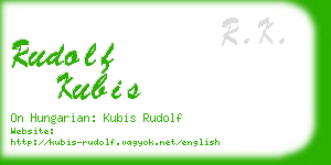 rudolf kubis business card